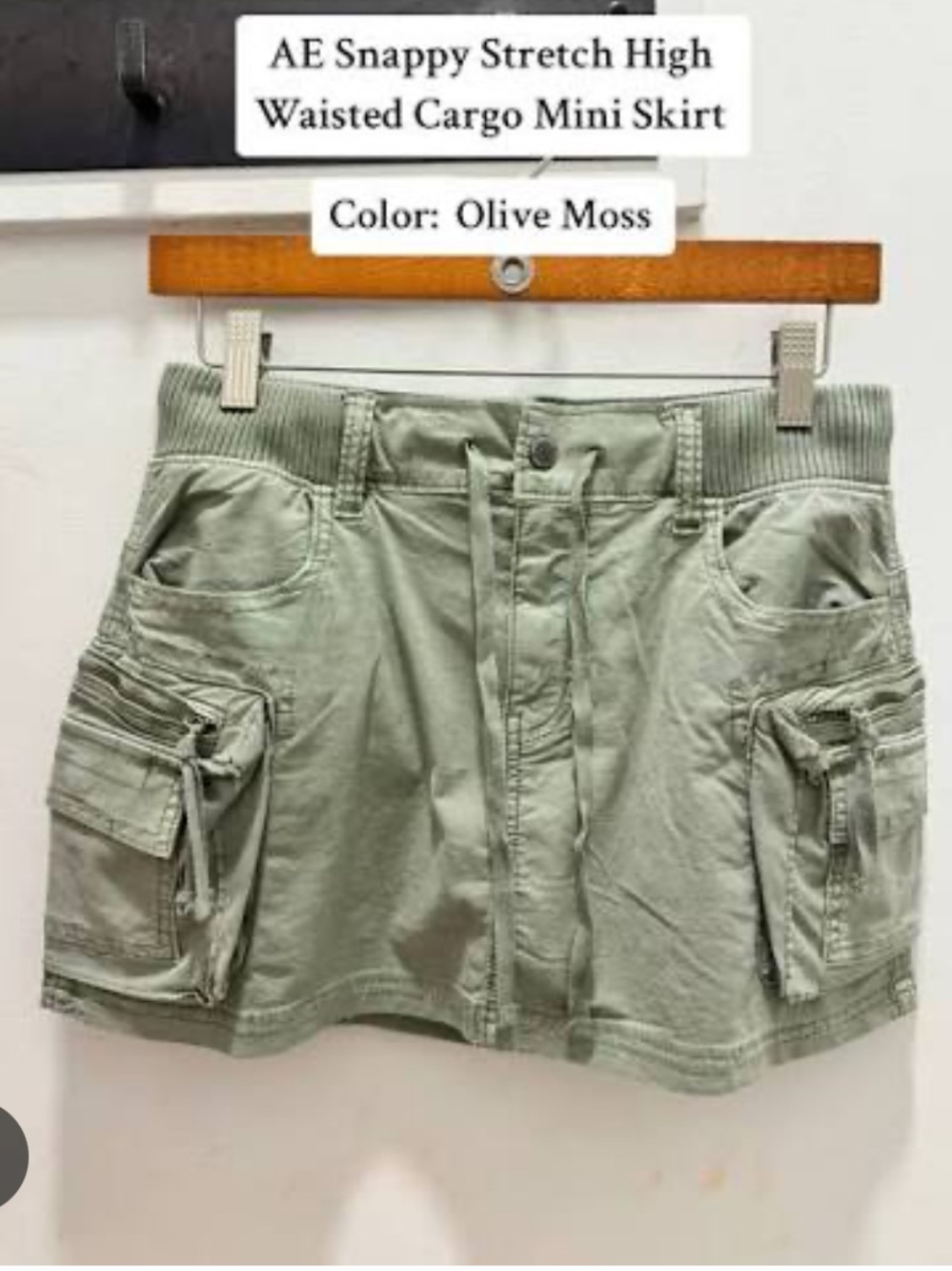 AE snappy stretch high waisted cargo mini skirt - Picture 6 of 6